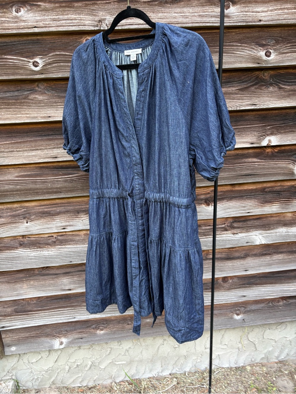 Washed Indigo Tiered Women's Dress